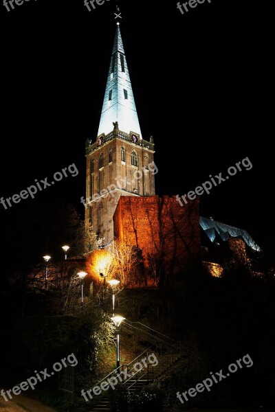 Church Night Heinsberg Light Lights Cathedral