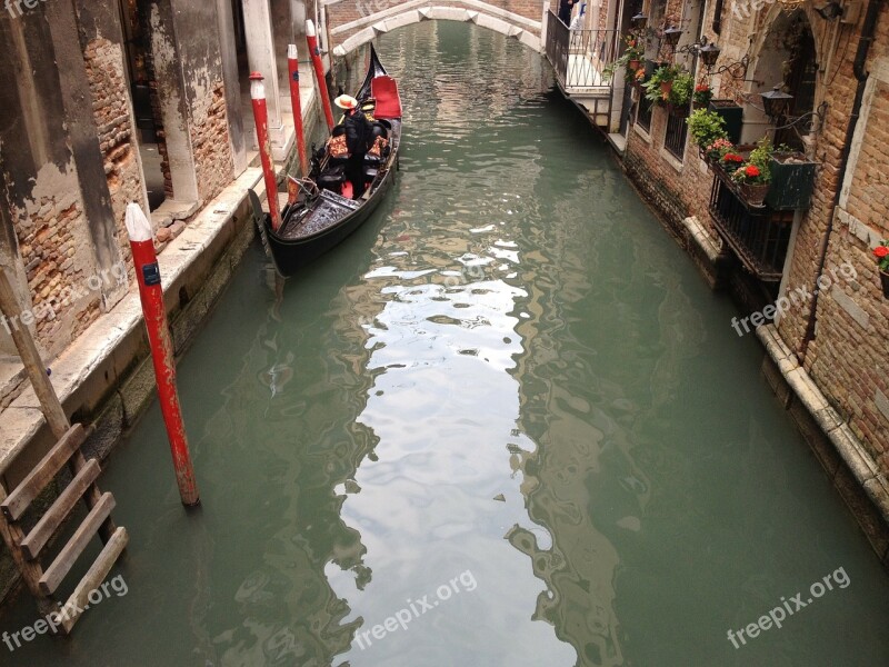 Venice Gondola Italy Canal Water