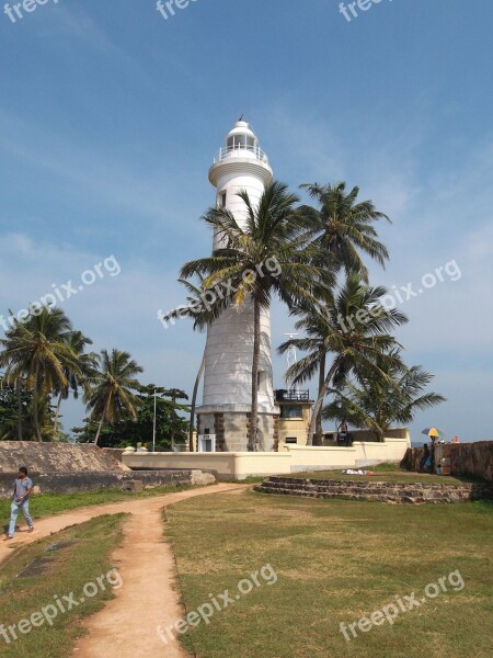 Lighthouse Sri Lanka Gallee Tower Free Photos