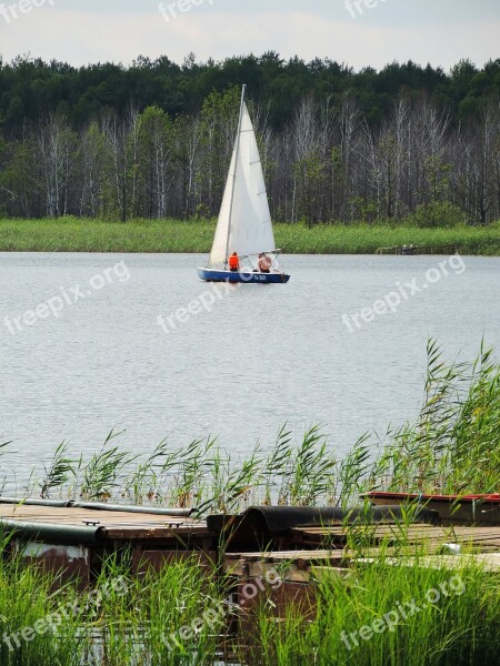 Boat Sailboat Lake Rest Sport