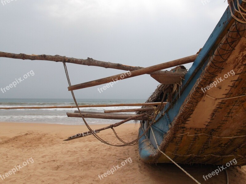 Sri Lanka Boat Sea Free Photos