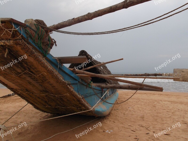 Sri Lanka Boat Sea Free Photos