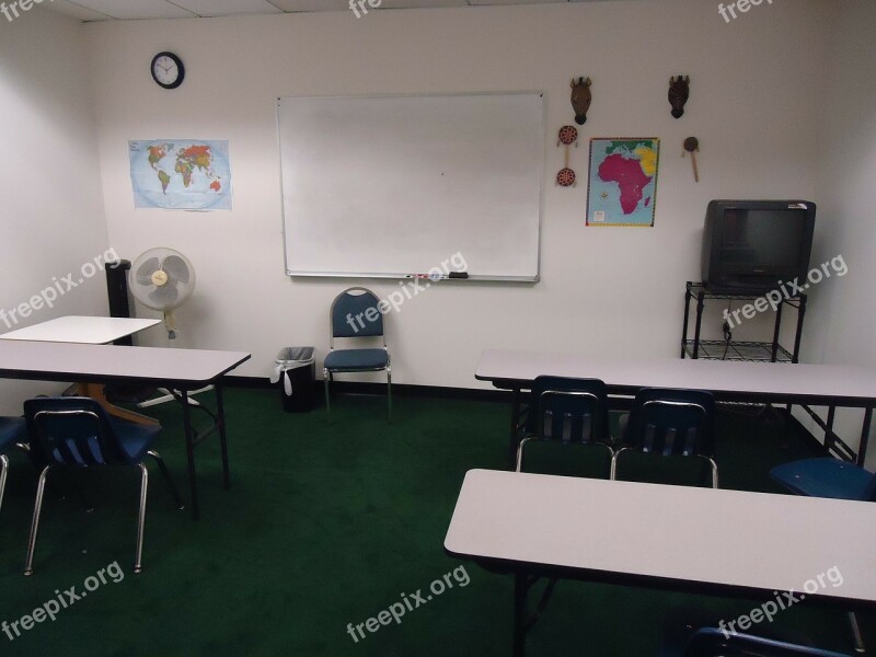 Class Classroom Tables Chairs Empty