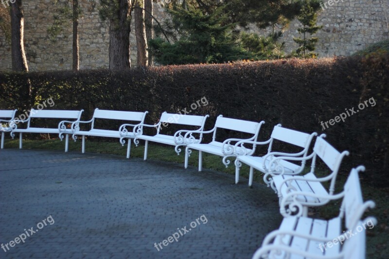 Prague Benches White Free Photos