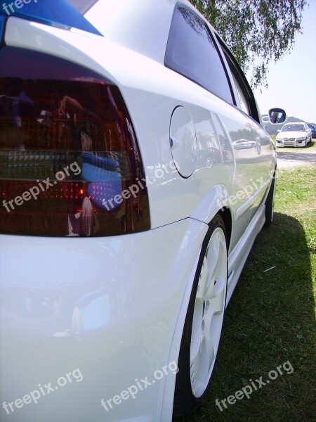 Auto Back Light White Opel Free Photos