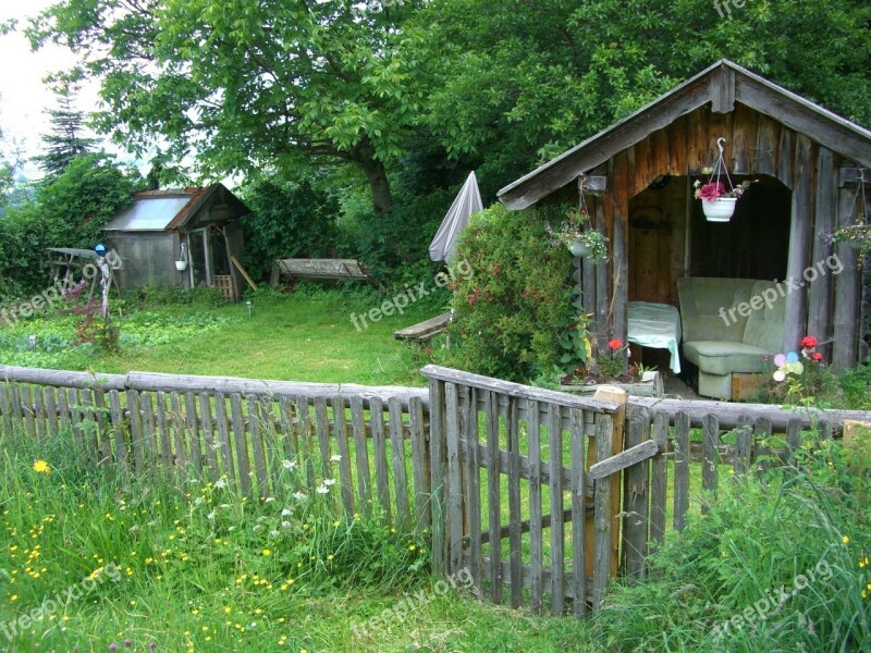 Garden Idyll Green Garden Shed Gartenzaun