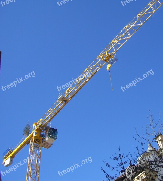 Crane Baukran Crane Arm Lift Loads Sky