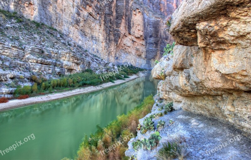 Canyon Landscape Water River Nature