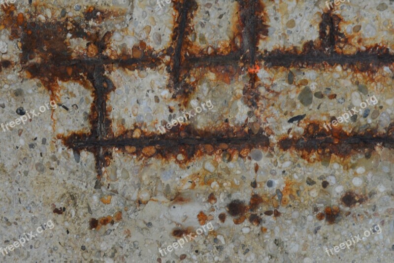 Concrete Betonrot Iron Rust Free Photos