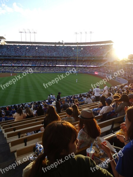 Baseball Dodgers Stadium Day Sun