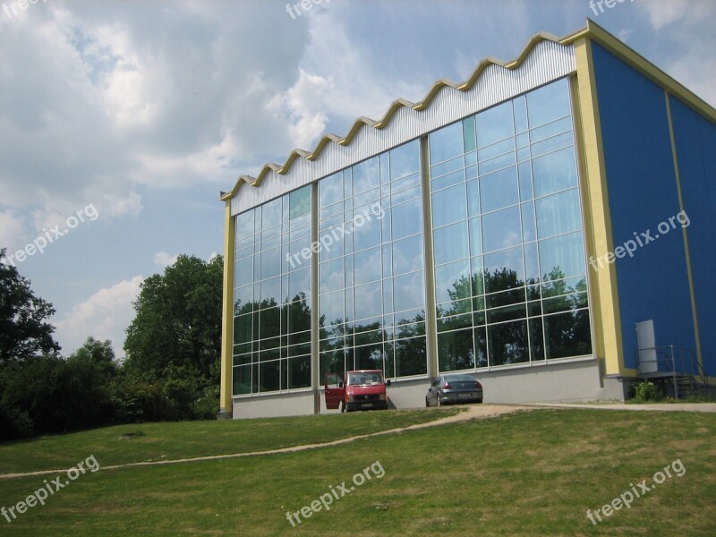 Indoor Swimming Pool Leipzig Meadow Green Glass