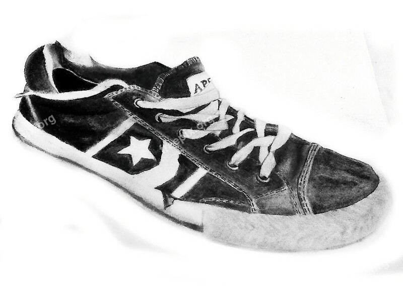 Drawing Shoe Graphite Illustration Free Photos