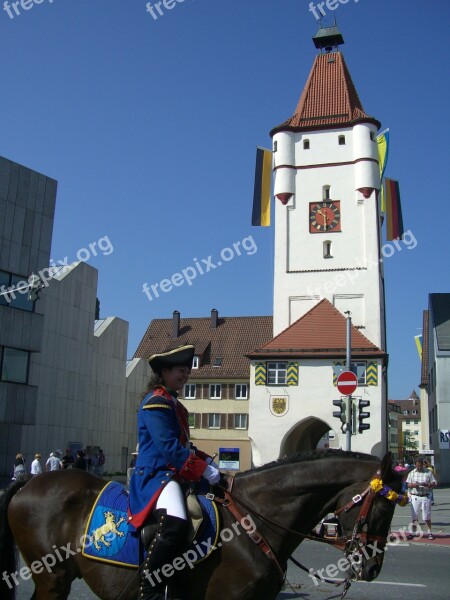 Ulmer Gate City Gate Biberach Upper Swabia Sky