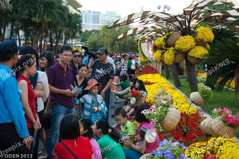 Crowded Human Faces Person People