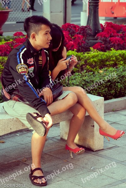 Couple Lover Saigon Vietnam Ho Chi Minh City