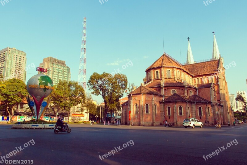 Saigon Church Vietnam Beautiful Ho Chi Minh City