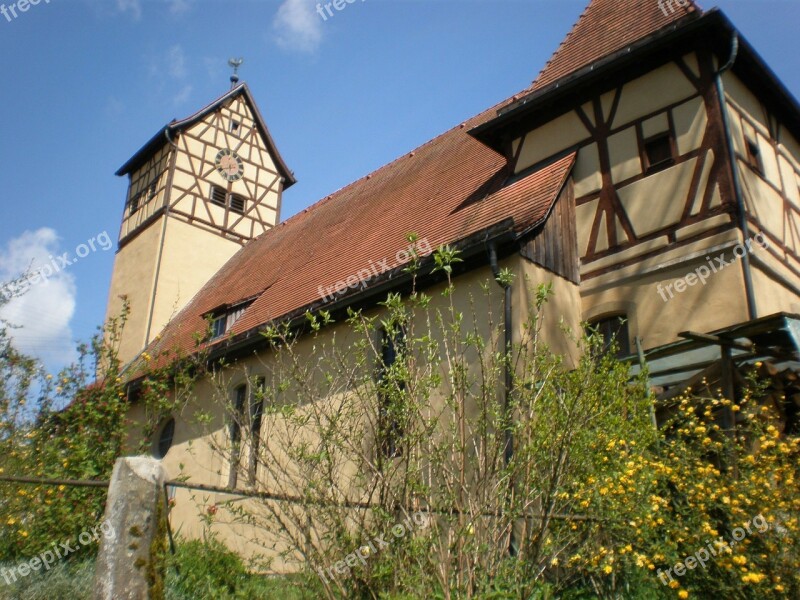 Church Well Rain Unterbach Langenburg Hohenlohe