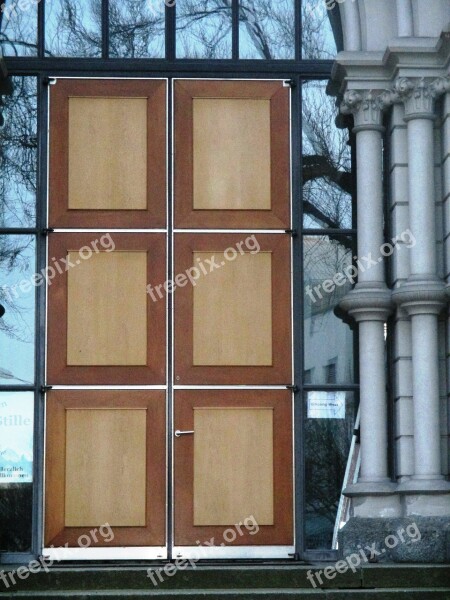 Architecture Input Door Wood Columnar