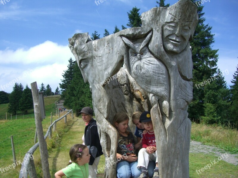 Sculpture Log Wood Carving Mask