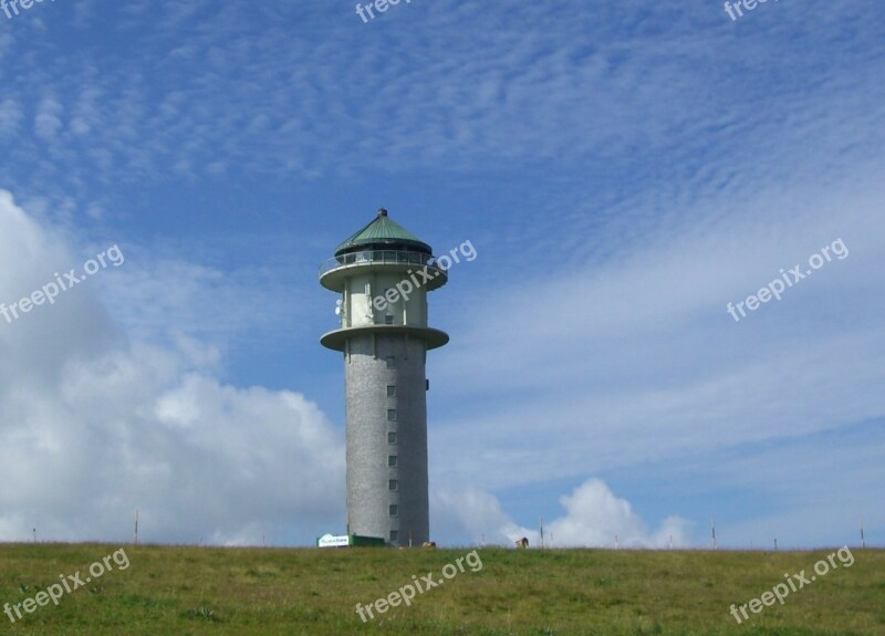 Feldberg Tower Box Hill Tower Black Forest Clouds