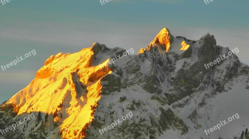 Mountain Pilatus Sunrise Morning Lucerne