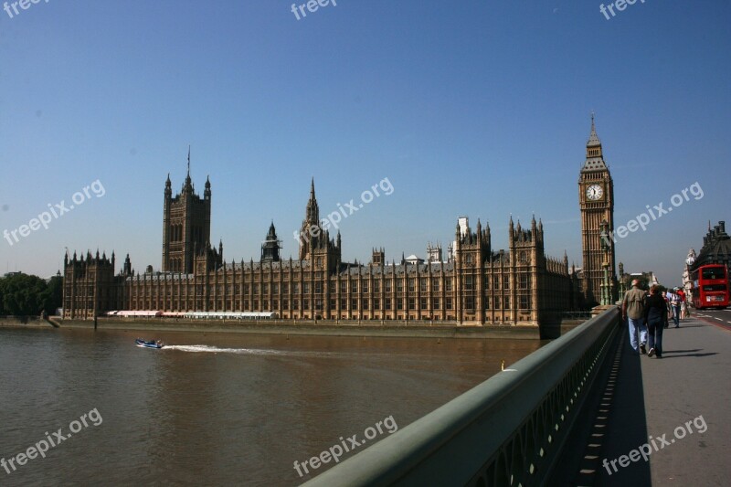 Westminster Brige English Parliament Houses Of Parliament London Big Ben