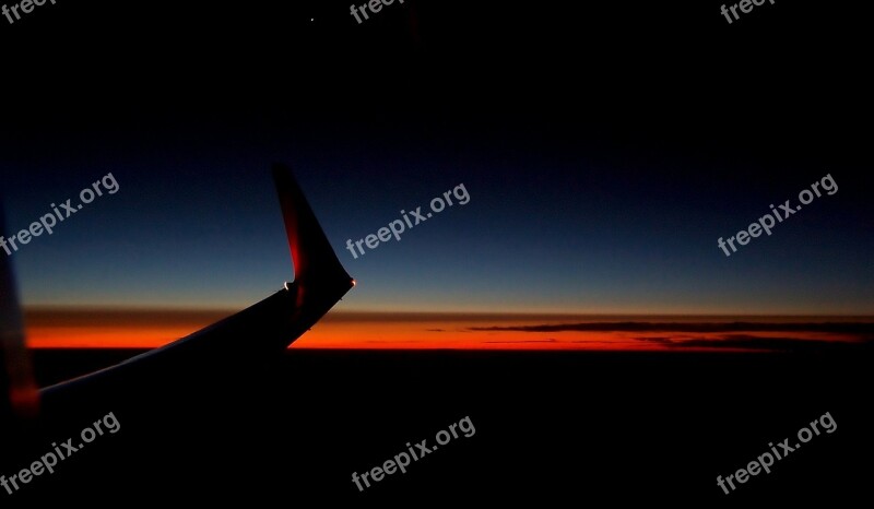 Flight Aircraft Flying Sky Night