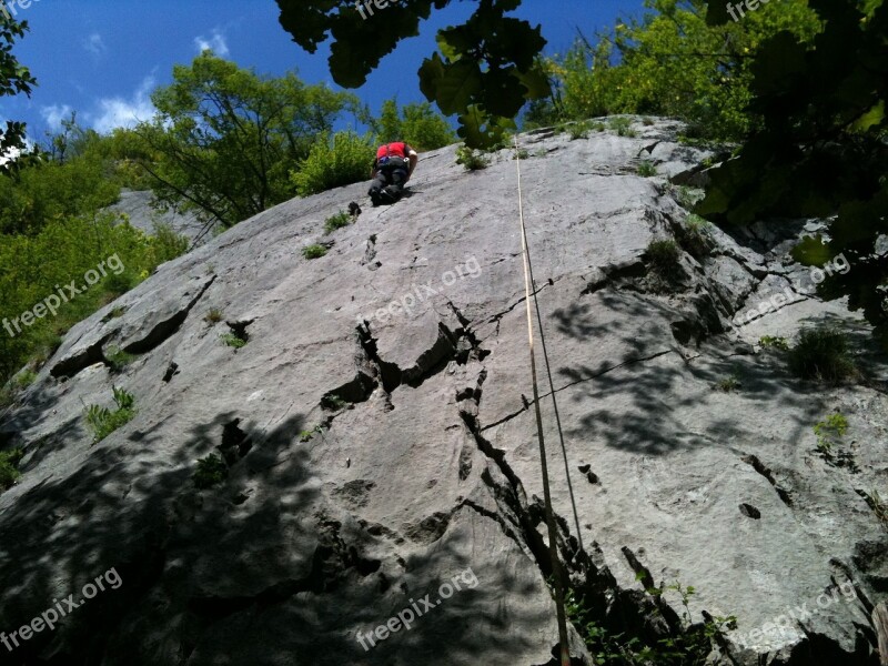 Climbing Rock Lombardy Italy Free Photos