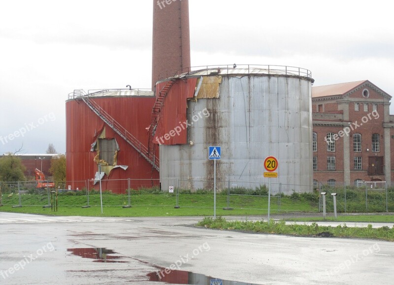 Oil Finlayson Factory Power Plant Pipe