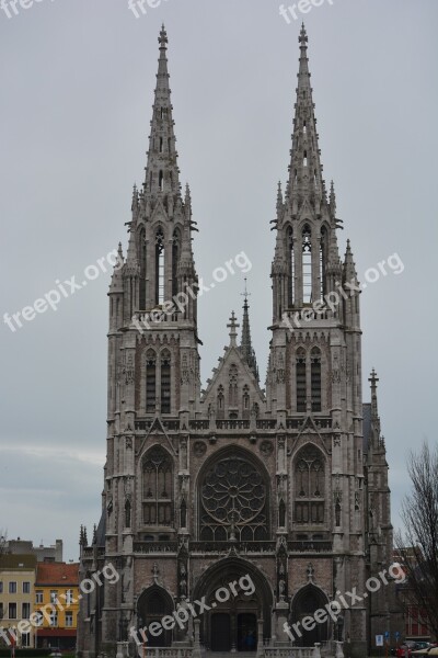 Church Oostende Cathedral Towers Free Photos