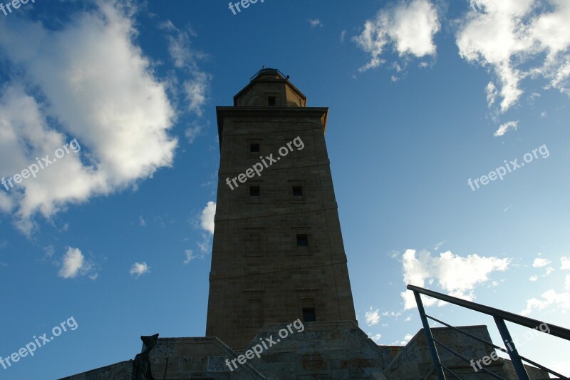 Lighthouse Tower Hercules Galicia Free Photos