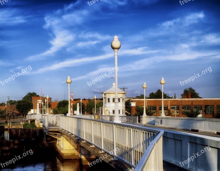 Pocomoke City Maryland Bridge Drawbridge Sky