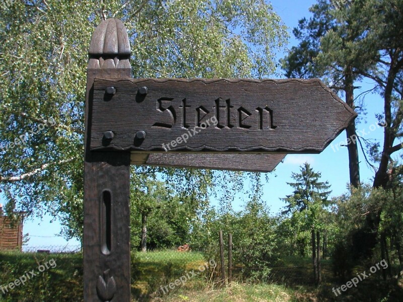 Directory Signposts Wood Remstal Stetten