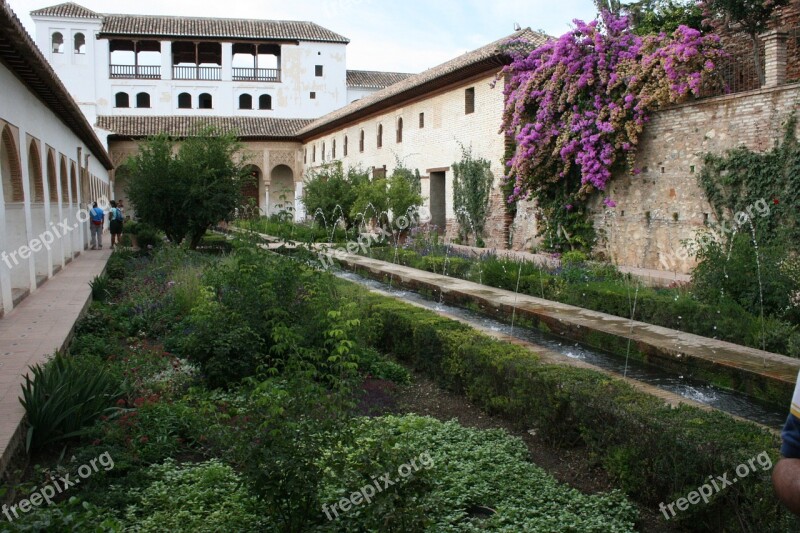 Granada Alhambra Patio De Aceqaia Free Photos