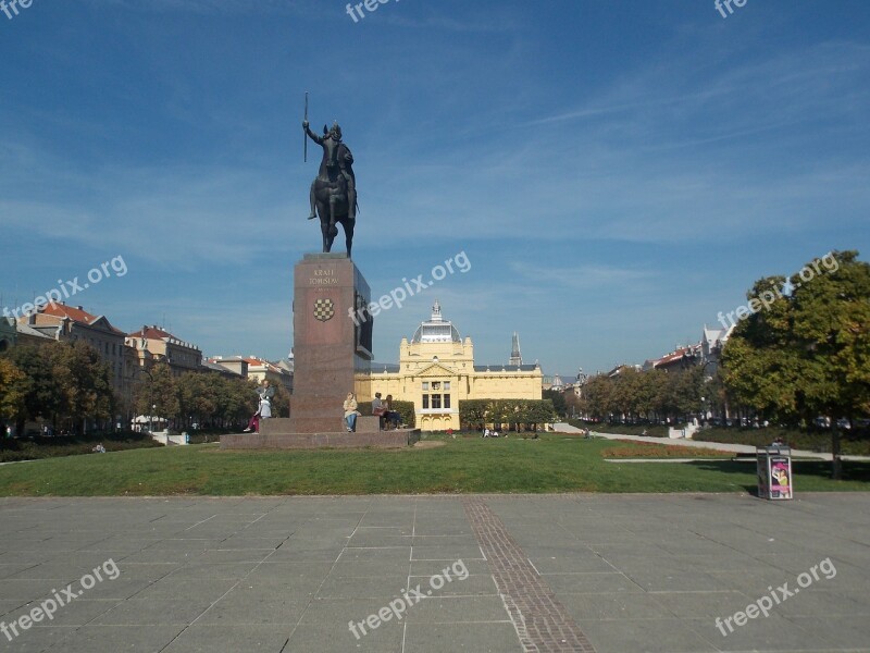 Zagreb Croatia City Square Summer