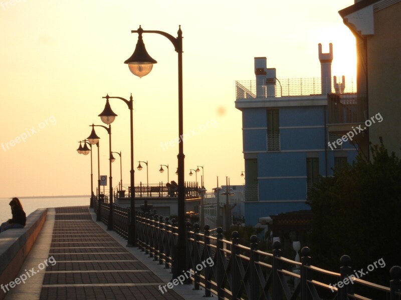 Caorle Ve Sun Sunset Atmosphere Sea