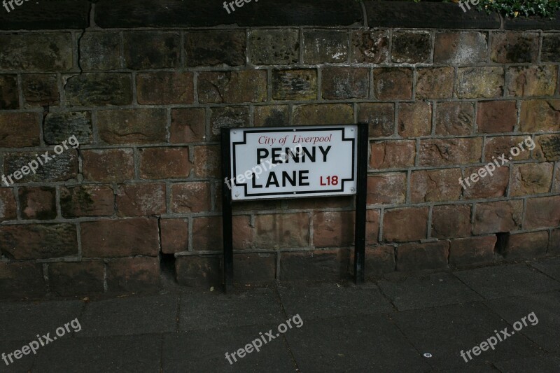 Penny Lane Plate Sign Liverpool Beatles