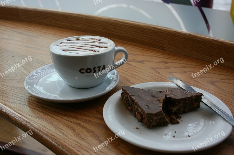 Coffee Cup Of Coffee Chocolate Cake Coffee Break Diet