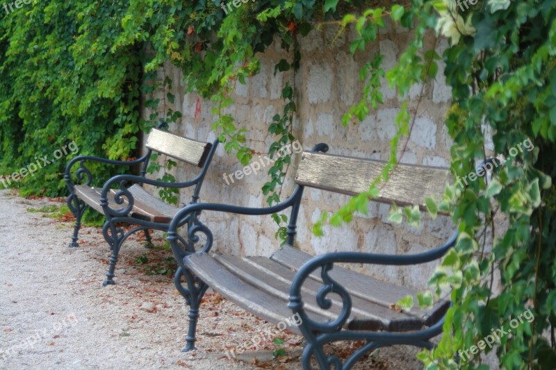 Bench Park Bench City Leaves Green