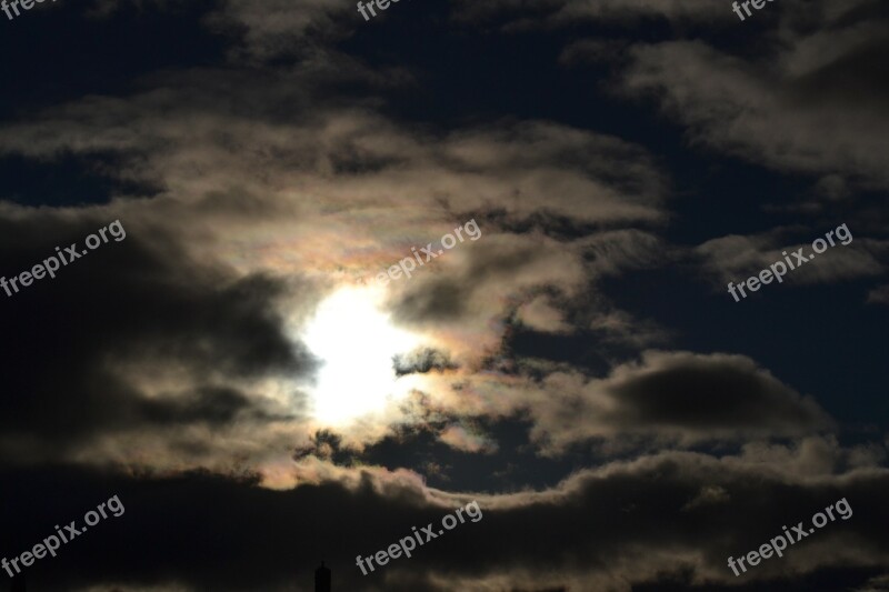 Rainclouds Sun Cloudy Rain Rainfall