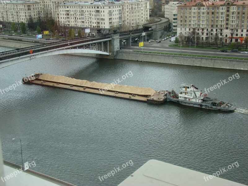 River Quay The Moscow River Barge Bridge