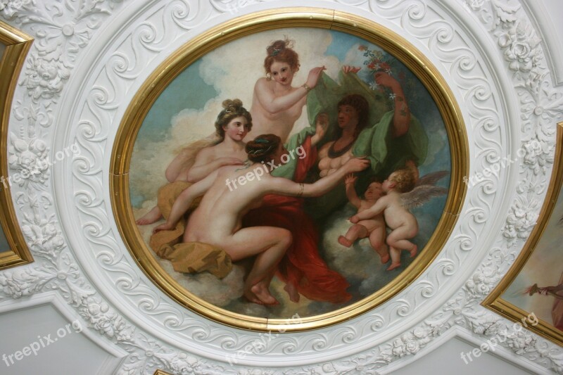 Painted Ceiling Decorative Plaster Royal Academy Of Art London Free Photos