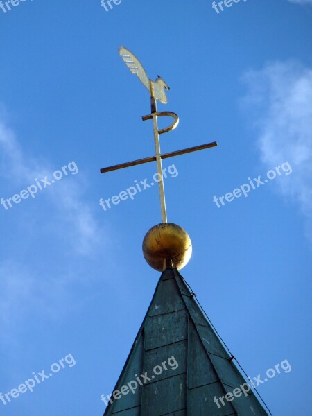 Weather Vane Sky Blue Spire Free Photos