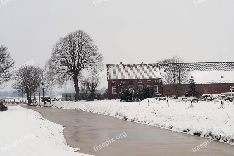 Landscape Wieke Snow Cold Iced