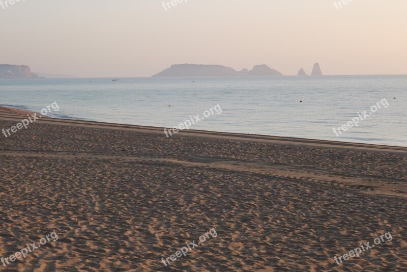 Beach Sand Sea Sunset Water