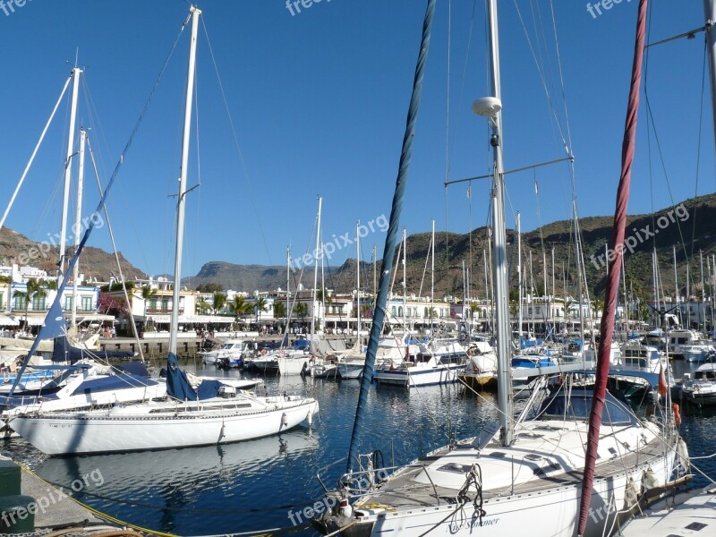 Sailing Boat Canary Islands Sailing Boats Boat Mast Sunshine