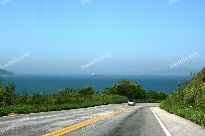 Road Road Trip Mar Sky Blue Sky