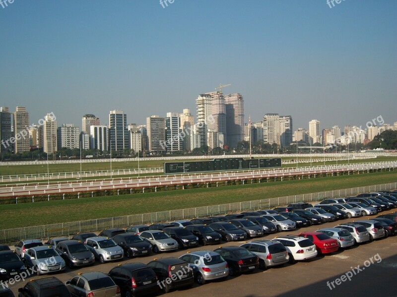 Jockey Club Sao Paulo Skyline Parking Lot Rent A Car Race Track