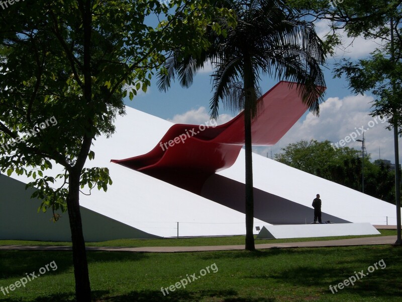 Ibirapuera Auditorium Niemeyer Modern Architecture Architecture Red