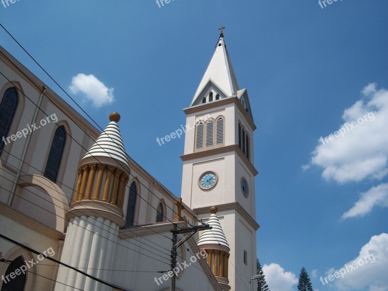 Church Tower Watch Cruz Pine District São Paulo